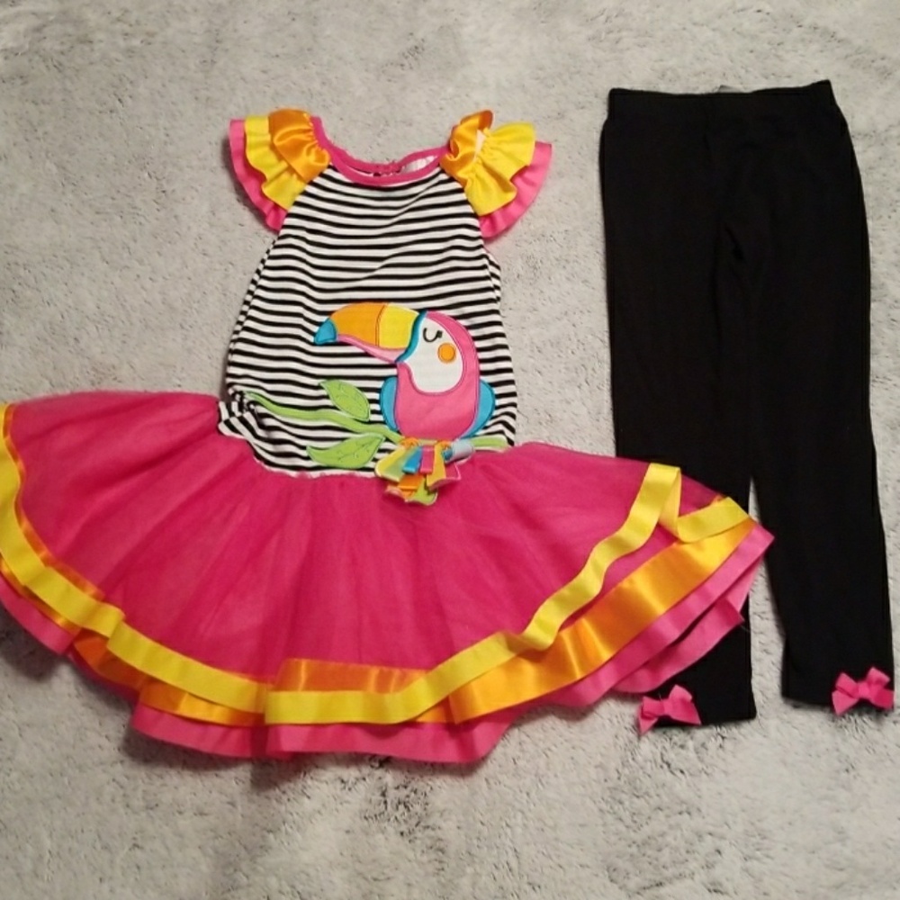 Emily Rose Girls 2-piece Leggings & Dress Set Pink